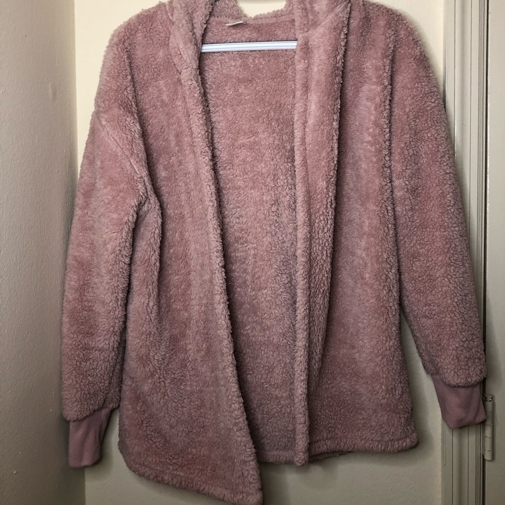 Pink Fluffy Cardigan